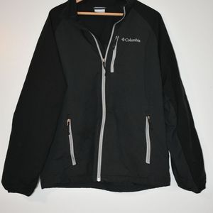 Columbia Black Performance Jacket with Stand-Up Collar